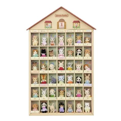 Sylvanian Families Baby Calendar Display Shelf Box & White Rabbit Doll Japan new | eBay Printable Advent Calendar, Calico Critters Families, Hello Kitty Videos, Doll Japan, Baby Calendar, Printable Calendar Template, Rabbit Dolls, Calico Critters, Japan News