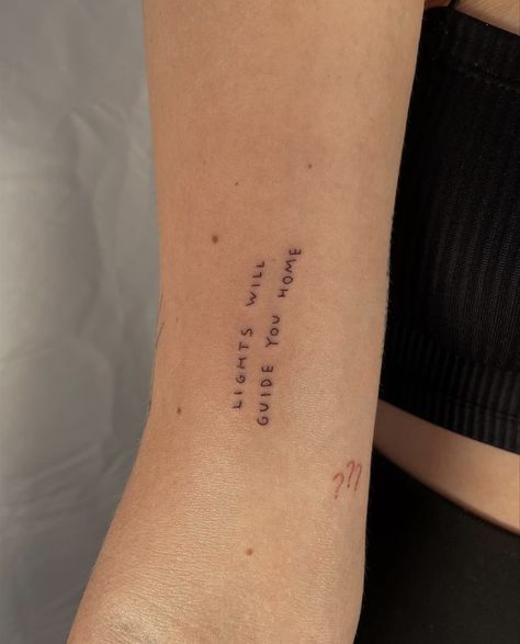 Mini Tattoos Quotes, Here I Am Tattoo, I Am Made Of Memories Tattoo, Know It's For The Better Tattoo, Song Name Tattoo, Somewhere Only We Know Tattoo, Aesthetic Patchwork Tattoo, Call Your Mom Tattoo, Viva La Vida Tattoo