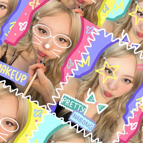 Kpop Doodle Edit, Kpop Editing Inspiration, Kpop Doodles, Kpop Stickers, Editing Inspiration, Learning Graphic Design, Kpop Edits, Twice Kpop, Nayeon Twice