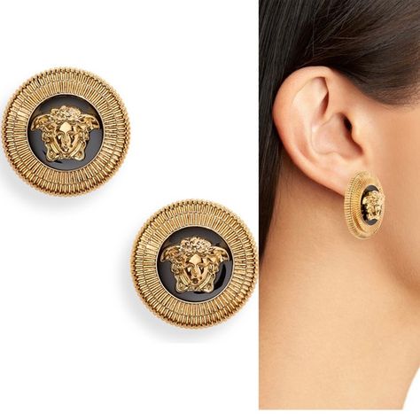 Versace Medusa Earrings Medusa Earrings, Earrings 2022, Branded Jewellery, Versace Earrings, Mini Necklace, Versace Jewelry, Bride Jewelry, Gold Bride Jewelry, Gold Bracelets