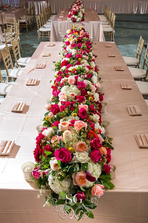 Estate Table Centerpieces. Floral Table Runner. ------------------ #decorbysuhaaggarden #suhaaggarden #stylingwithjilna #candlecenterpieces #centerpieces #decorativecenterpieces #tabledecor #estatetable #luxurytable #tableaccessories #luxurywedding #indianwedding #southasianwedding #weddingsutra #shaadisaga #celebritywedding #receptiondecor #riverofcandle #floatingcandles #photobooth #weddingphotography #weddingphotographers #suspendedfoliage #floraltablerunner #tablerunner #floridaweddings Forest Quinceanera, Enchanted Forest Quinceanera Theme, Quinceanera Theme, Centerpieces Floral, Enchanted Garden Wedding, Quinceanera Themes, Reception Centerpieces, Floral Table Runner, Home Stairs Design