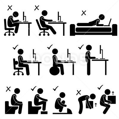 Good and Bad Human Body Posture Stick Figure Pictogram Icon Stock Illustration #AD ,#Body#Posture#Human#Good Posture Fix, Man Png, Tight Hip Flexors, Chair Pose, Spine Health, Psoas Muscle, Bad Posture, Body Posture, Sitting Posture