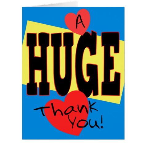 Say #thanks with "A HUGE Thank You!" greeting card #thankyou #greetingcard #appreciation Thank You Poster, Red Design, You Are Perfect, Thank You Notes, Poster Size, Thank You Gifts, Gaming Wall Art, Card Sizes, Greeting Card