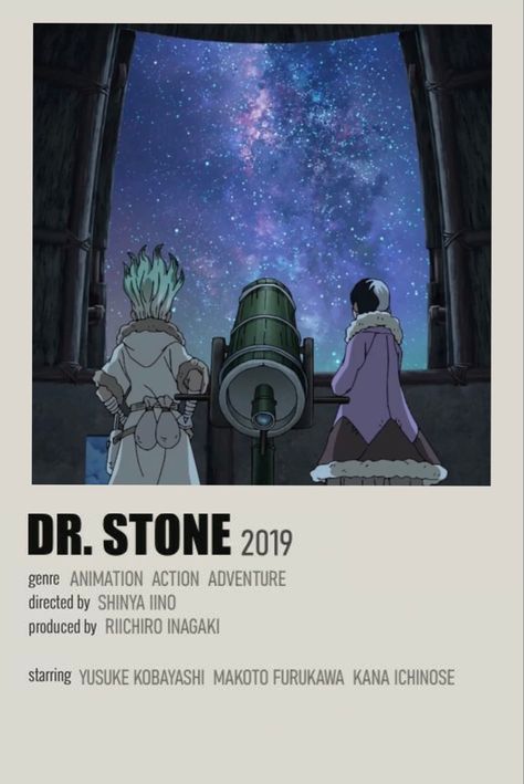 Dr Stone Minimalist Poster, Minimalist Anime Poster, Poster Manga, Minimalist Anime, Anime Minimalist Poster, Photo Naruto, Posters Minimalist, Collage Mural, Film Posters Minimalist