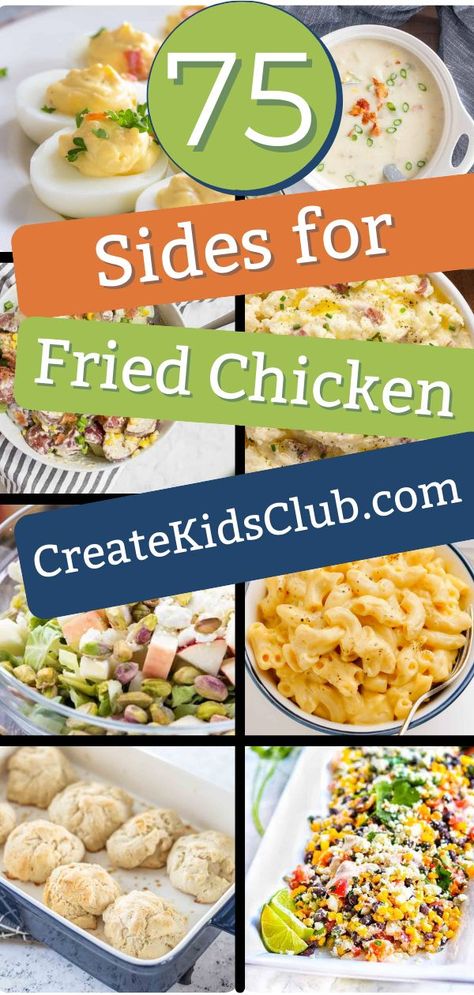 Sides For Fried Chicken Dinner, Fried Chicken Buffet Ideas, What To Make With Fried Chicken, Fried Chicken Picnic Sides, Sides Dishes For Fried Chicken, Sides To Chicken, What Goes Good With Fried Chicken, Side For Fried Chicken, Fried Chicken Dinner Ideas Meals