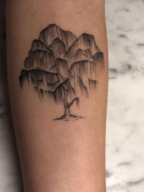 Weeping Willow Tattoo, Ethereal Tattoos, Willow Tree Tattoos, Beginner Tattoos, Durham North Carolina, Weeping Willow, Dream Tattoos, Tattoos Gallery, Unique Tattoo