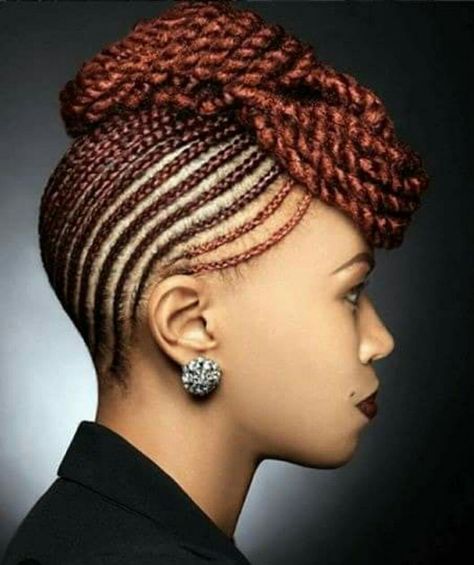 Twist Updo Hairstyles, Extension Braids, Unique Salon, Braids With Shaved Sides, Twist Updo, Twisted Hair, Twisted Updo, African Hair Braiding Styles, Mohawk Hairstyles