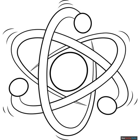 Free Atom Coloring Page for Kids Science Coloring Pages, Easy Drawing Guides, Free Printable Coloring Sheets, Drawing Guides, Heart Coloring Pages, School Coloring Pages, Coloring Ideas, Printable Coloring Sheets, Cat Coloring Page