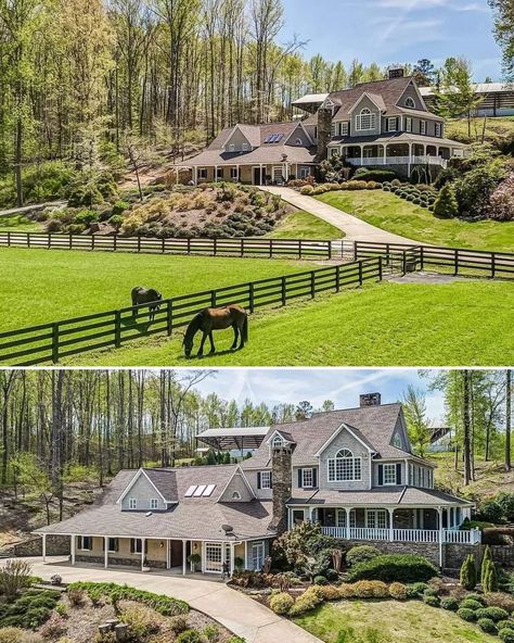 Log Cabin Loft, Luxury Driveway, Equestrian Property, Castle Rooms, Cabin Loft, Patio Grande, Farm Lifestyle, Dream Life House, Suburban House