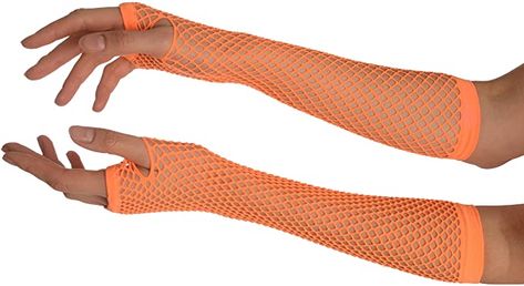 Amazon.com: Neon Orange Fishnet Fingerless Party Gloves - Orange Gloves : Clothing, Shoes & Jewelry Enhypen Outfit, Scene Clothes, Johnny Test, Orange Gloves, Party Gloves, Fishnet Gloves, Fishnet Leggings, Evening Gloves, Scene Outfits