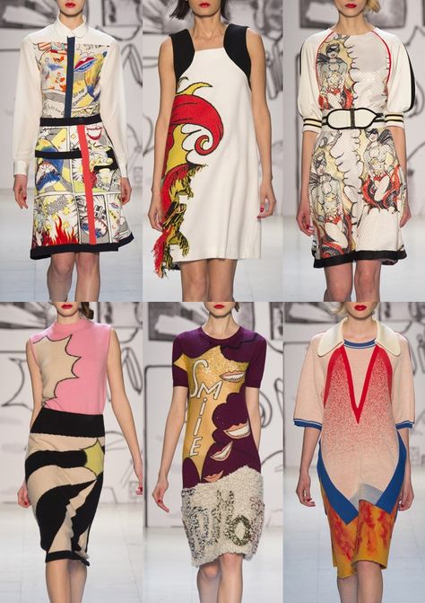 Book Layouts, Pop Art Fashion, Tsumori Chisato, Drawing Style, Painted Clothes, Graphics Inspiration, Print Trends, Art Dress, Art Clothes