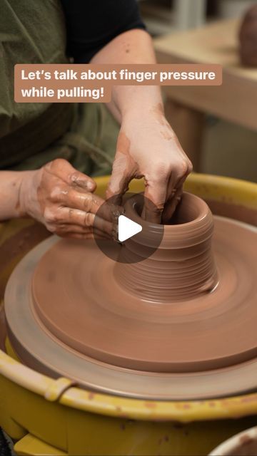 Twisted Clay on Instagram: "A little tutorial on having the right pressure.  #pottery #ceramics #handmade #clay #art #ceramic #ceramicart #stoneware #potterylove #instapottery #wheelthrown #handmadepottery #pottersofinstagram #handmadeceramics  #tableware #contemporaryceramics #potterystudio #artist #glaze #potter #potterylife #potteryteacher #potterylife #potteryteacher #potterylesson #potteryhowto #potterytutorial" Pottery Wheel Beginner Projects, Pottery Throwing Techniques, Small Pottery Gift Ideas, Beginner Pottery Wheel Projects Ideas, Throwing Pottery For Beginners, Wheelthrowing Pottery Ideas, Pottery On The Wheel, Pottery For Beginners Ideas, Beginners Pottery Ideas