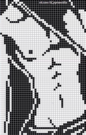 Pixel Art Pattern Black And White, Pixel Art Woman, Pixel Art Black And White, Black And White Pixel Art, Beaded Animals Tutorial, Cross Stitch Letter Patterns, Melt Beads Patterns, Graph Paper Drawings, Art Perle