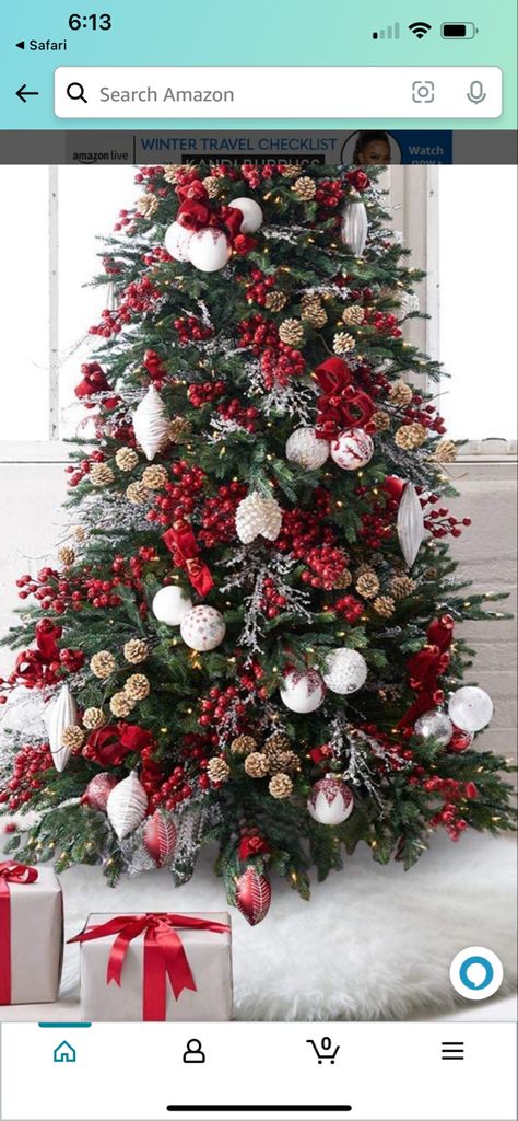 Jul Diy, Christmas Tree Decorating Themes, Organic Elements, Farmhouse Christmas Tree, Elegant Christmas Trees, Alternative Christmas Tree, Country Christmas Decorations, Tree Decorating, Christmas Tree Inspiration