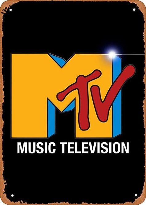 FLmiling Tv and Films MTV Black Starburst Plaque Poster Metal Tin Sign Retro Vintage 8x12 Inch Wall Decor Retro Music Room, Concert Poster Wall, Music Room Wall, Wall Decor Posters, Birthday Ceremony, 80s Metal, Mtv Logo, Music Concert Posters, Rock Band Posters