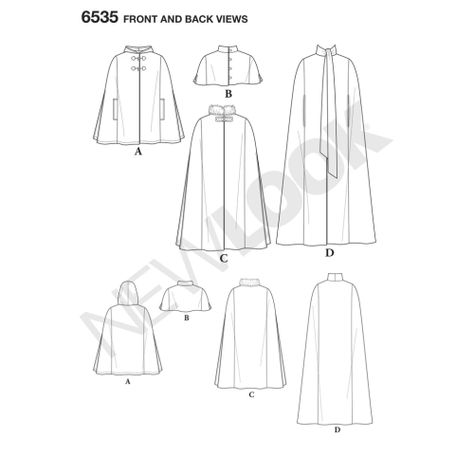 Technical Flats, Cape Pattern Sewing, New Look Patterns, Cape Pattern, Military Looks, How To Make Skirt, Tie Collar, Costume Patterns, Capes For Women