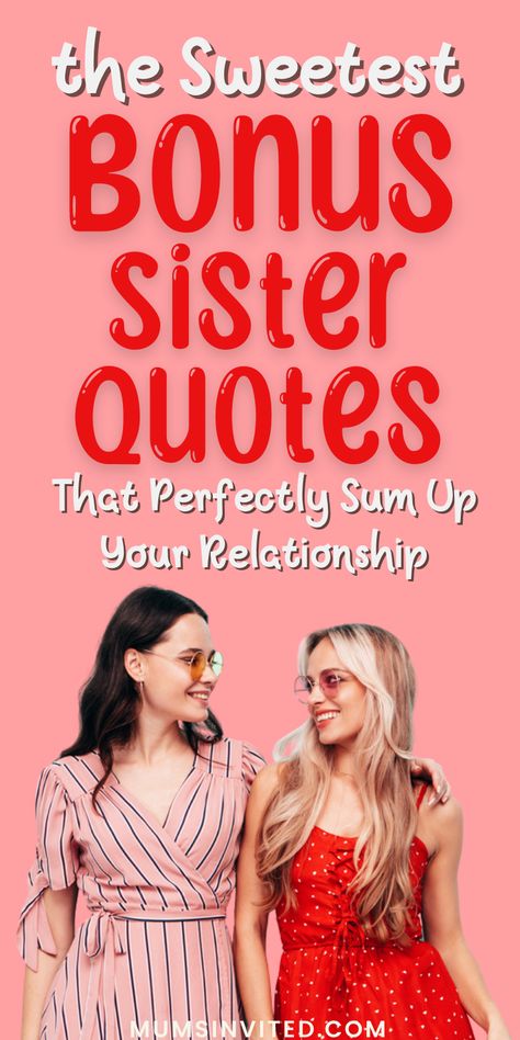 Bonus sisters have a unique relationship. Though not related by blood, they share a deep connection that is built on trust, love, and respect. Celebrate your step sister or sister in law with these meaningful BONUS SISTER QUOTES that describes your precious and unique relationship. bonus sister. bonus sister quotes. bonus family. Happy Birthday Bonus Sister, Sisters In Law Quotes, New Sister In Law Quotes, Sister In Law Captions, Sister N Law Quotes, Bonus Sister Quotes, Quotes About Sister In Laws, Sisters Not By Blood Quotes, Sister By Heart Quotes