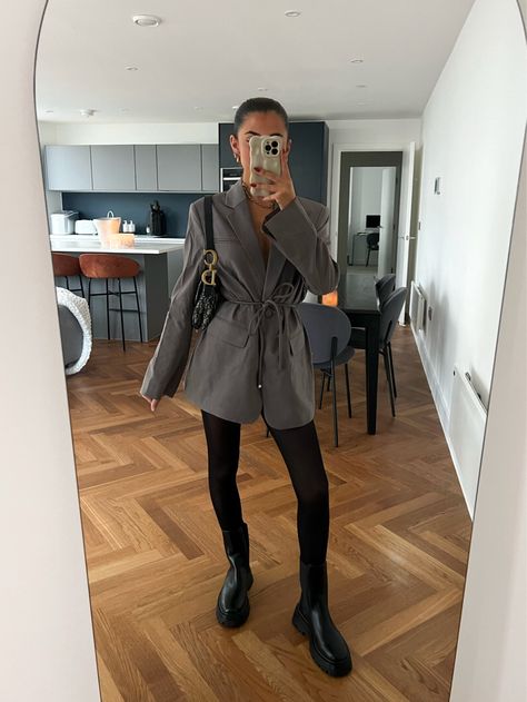 Tie-belt blazer curated on LTK Blazer With Belt Outfits For Women, Tie Blazer Outfit, Belt Blazer Outfit, Tie Belt Coat Outfit, Chic Tailored Blazer With Belt, Winter Fitted Belted Blazer, Office Long Sleeve Belted Blazer, Chic Winter Blazer With Belt, Blazer With Belt Outfit