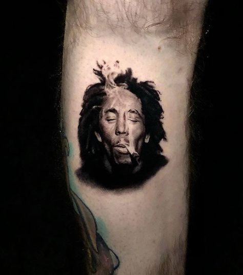 Bob Marley Micro Portrait Tattoo by Pony Lawson #tattoos #tattooartist #blackandgrey #blackandgray Marley Tattoo, Bob Marley Tattoo Stencil, Micro Portrait Tattoo, Small Portrait Tattoo, Bob Marley Tattoo Design, Bob Marley Tattoo Ideas, One Love Tattoo Bob Marley, Bob Marley Tattoo For Women, Bob Marley Lyrics Tattoo