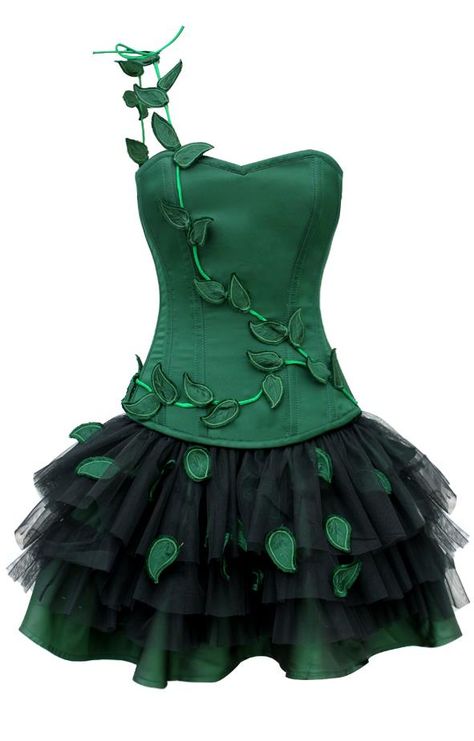 Poison Ivy Halloween Outfit Ivy Halloween Costume, Poison Ivy Halloween, Poison Ivy Halloween Costume, Poison Ivy Costume, Ivy Costume, Burlesque Outfit, Poison Ivy Costumes, Green Costumes, Costumes Dresses