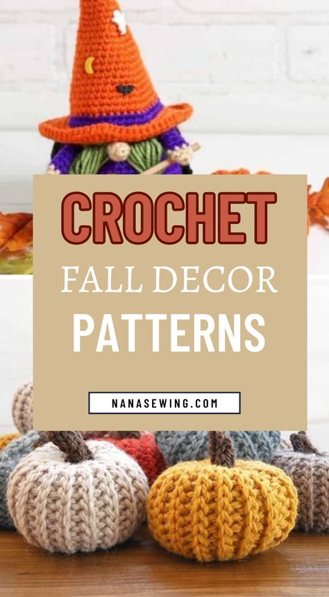 "Elevate your home's cozy factor this fall with our charming crochet fall decor ideas. Explore handmade pumpkins, warm blankets, and rustic table runners to bring the spirit of autumn indoors. Get inspired to create your own beautiful crochet pieces and infuse your space with the essence of the season with crochet fall decor." Crocheted Fall Decorations, Crochet Ghost Applique, Crochet Pumpkin Garland, Fall Crochet Projects, Handmade Pumpkins, Crochet Fall Decor, Fall Dining Table, Crochet Ghost, Fall Centerpieces