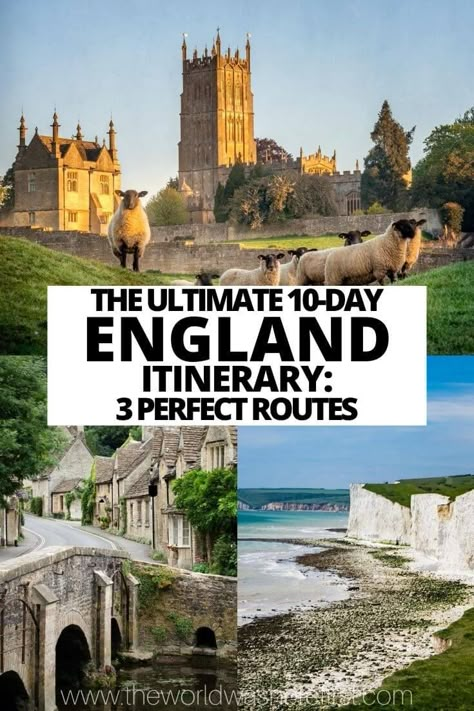 10 Day Itinerary England, 10 Day London Itinerary, South Of England Travel, 1 Week England Itinerary, England Itinerary One Week, 10 Days In The Uk, Great Britain Travel Itinerary, Top Things To Do In England, 7 Days In England