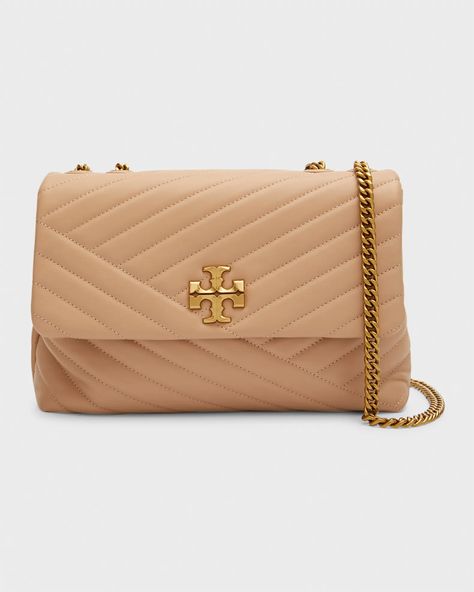 Tory Burch Kira Chevron, Kira Chevron, Crescent Bag, Tory Burch Kira, Chevron Quilt, Signature Logo, Lambskin Leather, Timeless Pieces, Luxury Branding