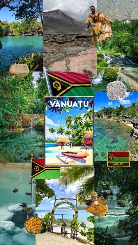 #collage #aesthetic #travel #culture #viralpost #Vanuatu #MysteryIsland #VanuatuanFood Port Vila, Great Places To Travel, Travel Culture, Travel Inspiration Destinations, Dream Vacations Destinations, Countries To Visit, Aesthetic Travel, Dream Travel Destinations, Dream Holiday