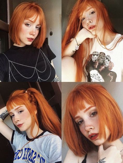 Elegant and Easy Orange Hair Colors for Starters Orange Hair Colors, Paprika Hair Color, Orange Hair Color Ideas, Short Copper Hair, Orange Hair Color, Best Haircuts For Women, Dreamy Hair, Cheveux Oranges, Hair Color Orange