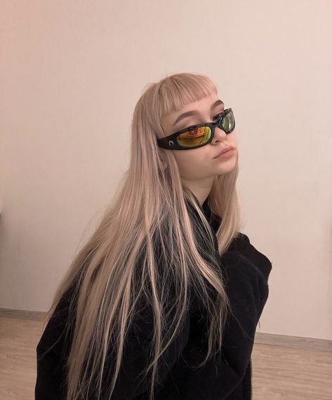 Micro Bangs, Baby Bangs, Blonde Hair, Long Hair, Bangs, Blonde, Sunglasses, Hair