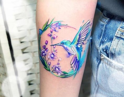 50 Best Hummingbird Tattoo Designs - The Paws Hummingbird Flower Heart Tattoo, Hummingbird And Tree Tattoo, Hummingbird Tattoo Colorful, Sunflower And Hummingbird Tattoo, Humming Bird Tattoos, Geometric Hummingbird Tattoo, Hummingbird Tattoo With Flowers, Hummingbird Tattoo Watercolor, Colorful Hummingbird Tattoo