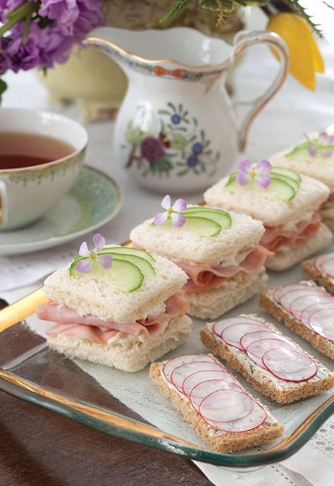 Tea Sandwiches (1) From: Tea Time Magazine, please visit Sandwiches Ideas, Tea Time Magazine, Finger Sandwich, Tea Party Sandwiches, English Tea Party, Party Sandwiches, High Tea Party, Cucumber Sandwiches, Finger Sandwiches