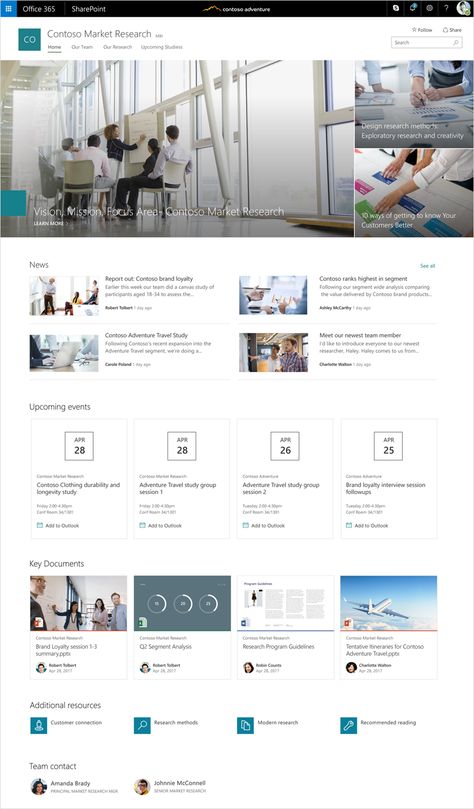 SharePoint communication sites begin rollout to Office 365 customers - Microsoft 365 Blog News And Events Web Design, News Page Design, Sharepoint Design, Sharepoint Intranet, Points Design, December Weekly Spread, Intranet Portal, Homepage Design, Office 365