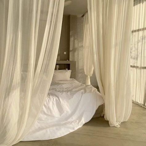 Light Aesthetic, White Sheets, Aesthetic Rooms, Stylish Bedroom, Decoration Inspiration, Ocean Breeze, House Room, Room Inspiration Bedroom, Dream Rooms