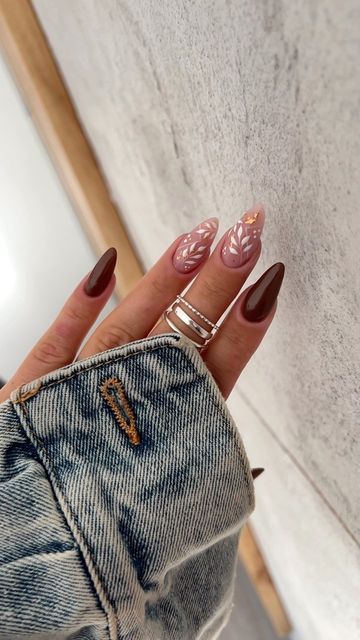 Autumn Nails Art, Autumnal Nails, Mani Nails, Brown Nails Design, Nails Autumn, Nails Designer, Ongles Nails, Trending Nails, November Nails