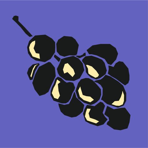 "ADLER" Grape Illustration by Matthew Grapes Graphic Design, Grapes Illustration Design, Artichoke Illustration, Grape Graphic, Grape Logo, Grapes Illustration, Grape Illustration, Character House, Grapes Design