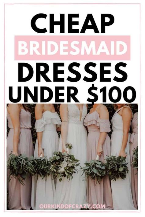 30  Bridesmaid Dresses From Amazon Under $100! - these affordable bridesmaid dresses don’t have to coat your girls a lot. Choose dresses they will love at a price they can afford! ourkindofcrazy.com #bridesmaiddresses #bridesmaiddress Bridesmaid Dresses Affordable, Dresses From Amazon, Light Pink Bridesmaid Dresses, Rusting Wedding, Cheap Bridesmaid Dresses Online, Empire Waist Bridesmaid Dresses, Lace Chiffon Bridesmaid Dress, Bridesmaid Dresses Under 100, Bridesmaid Dresses Uk