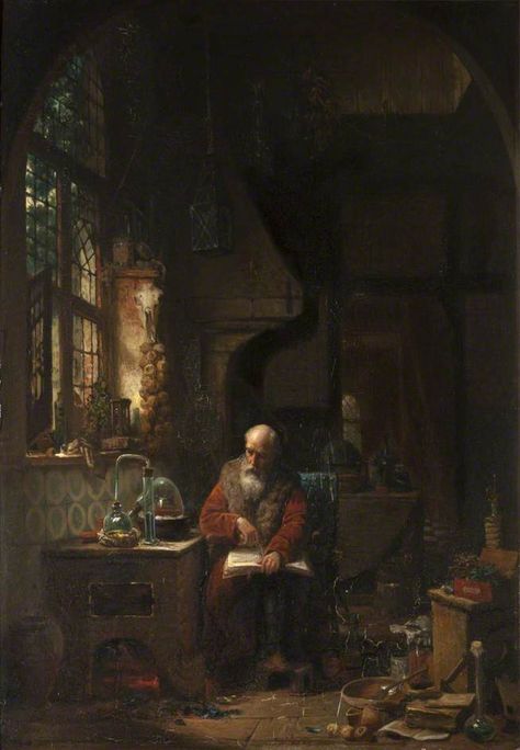 The Alchemists Laboratory. University of St Andrews Alchemist Laboratory, University Of St Andrews, Carl Spitzweg, Art Ancien, Classic Paintings, St Andrews, Art Uk, Classical Art, Vintage Artwork