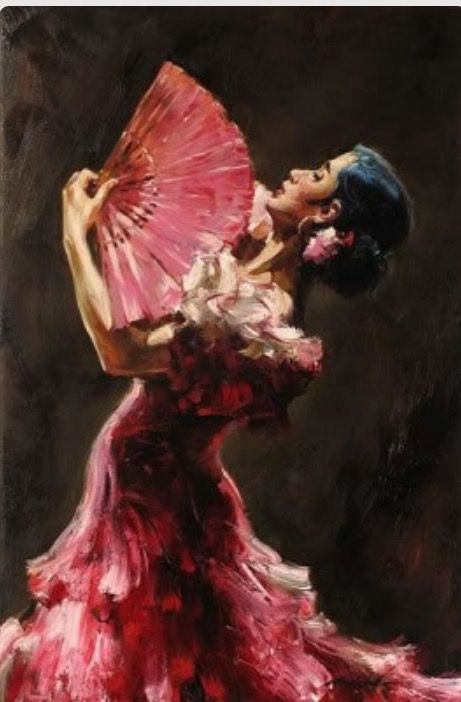 Spanish Beauty by Andrew Atroshenko Acrylic Painting Tutorials For Beginners, Painting On Small Canvas, Painting Tutorials For Beginners, Spanish Beauty, Canvas Acrylic Painting, Spanish Dancer, Easy Acrylic Painting, Dance Paintings, Spanish Culture