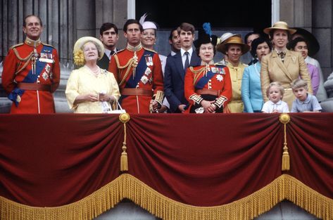 1980 Palace Balcony, Princess Michael Of Kent, Duchess Of Gloucester, Prince Michael Of Kent, Horse Guards Parade, Peter Phillips, Trooping The Colour, English Royal Family, Royal Uk