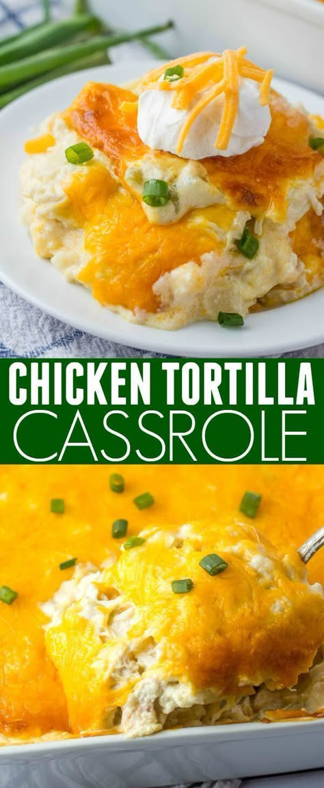 Tortilla Casserole Recipes, Chicken Tortilla Casserole, Tortilla Casserole, Casserole Chicken, Chicken Tortilla, Cream Of Chicken Soup, Tasty Recipes, Marmalade, Tortillas