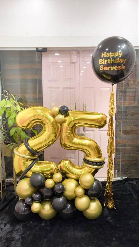 Birthday, Balloon Bouquet, Decor, Celebration, Personalised Gifts Black And Gold Balloon Bouquet, Balloon Business, Black And Gold Balloons, Jumbo Balloons, Balloon Display, Balloon Design, Gold Balloons, Number Balloons, Balloon Bouquet