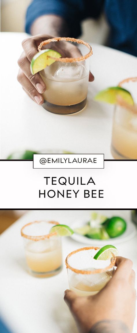 Tequila Based Cocktails, Bees Knees Cocktail, Honey Cocktail, Honey Drink, Liquid Sugar, Ginger Drink, Cocktail Syrups, Tequila Drinks, Spicy Honey