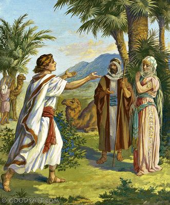 Genesis 24: Isaac and Rebecca One Year Bible, Abraham And Sarah, Bible Drawing, 2 Samuel, Bible Pictures, Study Pictures, King David, Daily Bible Study, Biblical Art