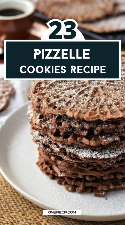 Discover 23 incredible pizzelle cookie recipes perfect for every celebration, offering a delightful crunch and delicious flavors! Visit our site for creative variations and tips to make these traditional Italian cookies a hit at your next event! Brussels Cookie Recipe, Pumpkin Pizelles, Pizzelles Recipe Holiday, Italian Pizzelle Recipe, The Palatable Life Cookies, Italian Pizzelle Cookies, Rolled Pizzelles, Cinnamon Pizzelle Recipe, Gingerbread Pizzelle Recipe