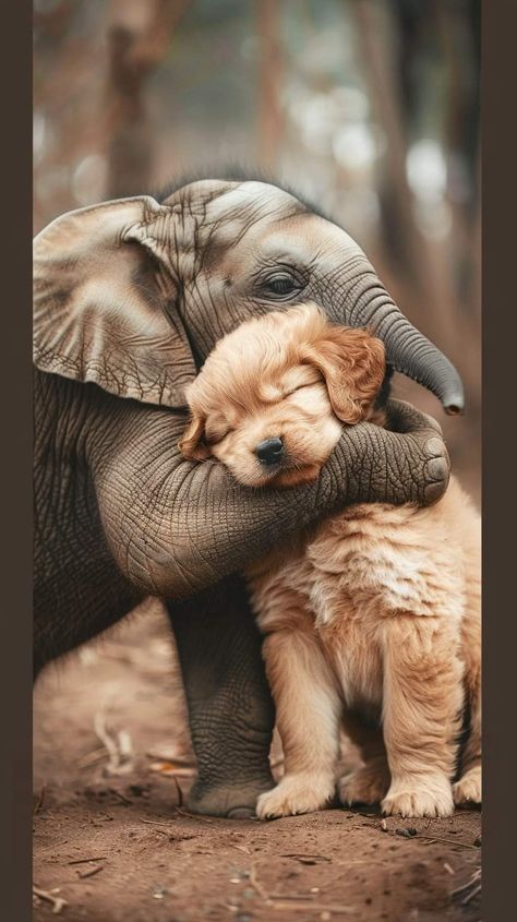 Worlds Cutest Animals, Unusual Animal Friendships, Baby Elefant, Cute Animals Puppies, Very Cute Dogs, Baby Animals Pictures, Animals Friendship, Cute Wild Animals, Cute Animal Photos