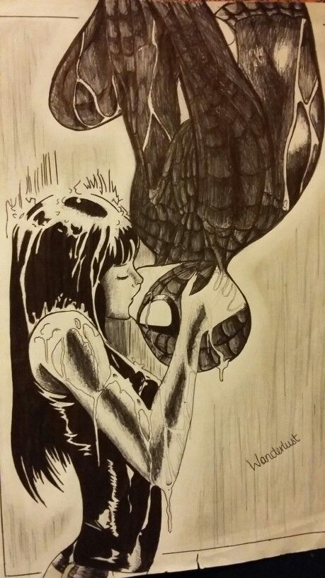 Spiderman and Mary Jane another of my drawings Spider Man Kiss Drawing Reference, Spiderman And Mj Drawing, Spiderman Love Drawing, Spiderman Couple Drawing, Spiderman Kiss Drawing, Mj Spiderman Aesthetic, Cute Spiderman Drawing, Spider Man Love, Mary Jane Spiderman