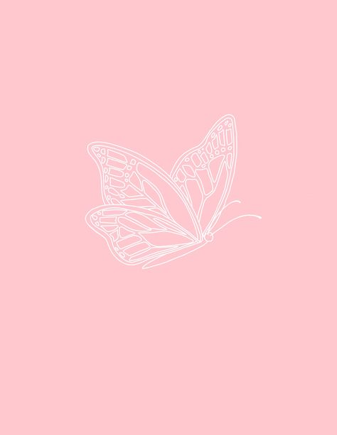 Line drawing. Aesthetic. Digital Illustrations.  Procreate art. Pink Buterfluffy Wallpaper, Soft Pink Butterfly Aesthetic, Pink Buterfluffy, Light Pink Butterfly Wallpaper, Pink Aesthetic Doodles, Butterfly Pink Background, Butterfly Pink Aesthetic, Pink Butterfly Drawing, Iphone Esthetics