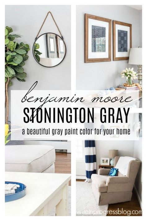 Seattle Gray Benjamin Moore, Benjamin Moore Seattle Gray, Stonington Grey Benjamin Moore, Stonington Gray Benjamin Moore, Coastal Townhouse, Benjamin Moore Stonington Gray, Stonington Gray, Interior Paint Colors Schemes, Kitchen 2020