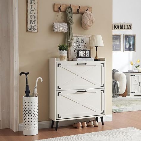 Shoe Storage Cabinet,Farmhouse Shoe Organizer with 2 Flip Drawers & Barn Door Design,Freestanding Hidden Slim Narrow Shoe Rack Cabinet for Entryway,Foyer,Hallway,White

#homedesign #homedecor #housedesign #housedecor #room #roomdecor #roomdesign #interior #design #home #house #furniture #decor #bedroom #kitchen #livingroom Shoe Rack Cabinet, Narrow Shoe Rack, Barn Door Designs, Narrow Shoes, Modern Chinese, Narrow Hallway, Shoe Storage Cabinet, Shoe Organizer, Shoe Cabinet